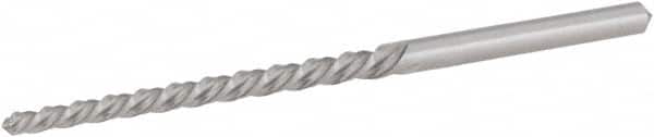 Hertel - #4/0 Pin, 0.1142" Diam, 0.0869" Small End, 1/8" Diam Straight Shank, 1-5/16" Flute, Taper Pin Reamer - Industrial Tool & Supply