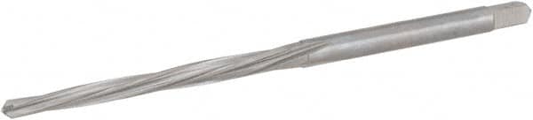 Hertel - #3/0 Pin, 0.1302" Diam, 0.1029" Small End, 9/64" Diam Straight Shank, 1-5/16" Flute, Taper Pin Reamer - Industrial Tool & Supply