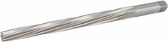 Hertel - #8 Pin, 0.505" Diam, 0.3971" Small End, 7/16" Diam Straight Shank, 5-3/16" Flute, Taper Pin Reamer - Industrial Tool & Supply