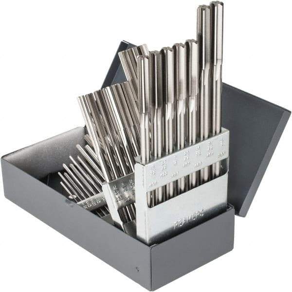 Hertel - 1/16" to 1/2", Chucking Reamer Set - Straight Flute, Right Hand Cut, 29 Pieces - Industrial Tool & Supply
