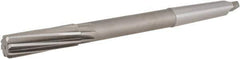 Hertel - 27/32" High Speed Steel 12 Flute Chucking Reamer - Spiral Flute, 2MT Morse Taper Shank, 2-1/2" Flute Length, 9-1/2" OAL - Industrial Tool & Supply