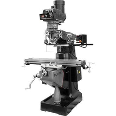Jet - 9" Table Width x 49" Table Length, Electronic Variable Speed Control, 3 Phase Knee Milling Machine - R8 Spindle Taper, 3 hp - Industrial Tool & Supply