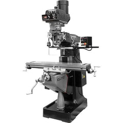 Jet - 9" Table Width x 49" Table Length, Electronic Variable Speed Control, 3 Phase Knee Milling Machine - R8 Spindle Taper, 3 hp - Industrial Tool & Supply