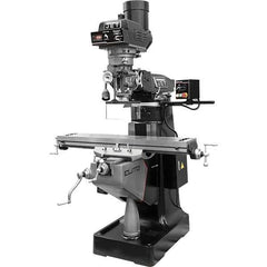 Jet - 9" Table Width x 49" Table Length, Electronic Variable Speed Control, 3 Phase Knee Milling Machine - R8 Spindle Taper, 3 hp - Industrial Tool & Supply