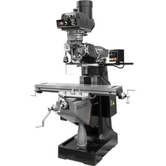 Jet - 9" Table Width x 49" Table Length, Electronic Variable Speed Control, 3 Phase Knee Milling Machine - R8 Spindle Taper, 3 hp - Industrial Tool & Supply