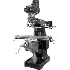 Jet - 9" Table Width x 49" Table Length, Electronic Variable Speed Control, 3 Phase Knee Milling Machine - R8 Spindle Taper, 3 hp - Industrial Tool & Supply