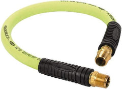 Legacy - 1/2" ID x 0.74" OD 2' Long Lead-In Whip Hose - FNPT x MNPT Swivel Ends, 300 Working psi, 140°, 1/2" Fitting, Green - Industrial Tool & Supply