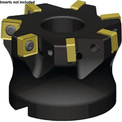 Kennametal - 6 Inserts, 50mm Cut Diam, 22mm Arbor Diam, 9.16mm Max Depth of Cut, Indexable Square-Shoulder Face Mill - 2° Lead Angle, 40mm High, SN_J10T308EN__ Insert Compatibility, Series KSSM - Industrial Tool & Supply