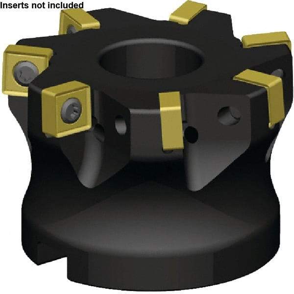 Kennametal - 8 Inserts, 4" Cut Diam, 1-1/2" Arbor Diam, 9.16mm Max Depth of Cut, Indexable Square-Shoulder Face Mill - 2° Lead Angle, 2" High, SN_J31252EN__ Insert Compatibility, Series KSSM - Industrial Tool & Supply