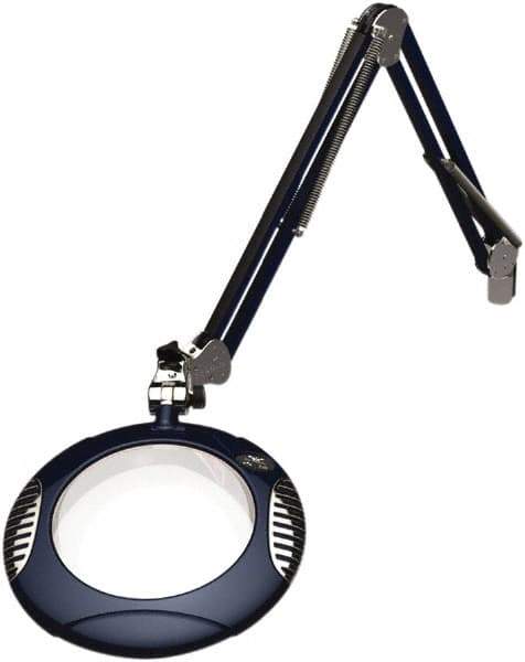 O.C. White - 43 Inch, Spring Suspension, Clamp on, LED, Spectre Blue, Magnifying Task Light - 8 Watt, 7.5 and 15 Volt, 2x Magnification, 5-1/4 Inch Wide, 7-1/2 Inch Long - Industrial Tool & Supply
