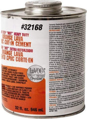 Oatey - 32 oz All-Purpose Medium Bodied Cement - Orange, Use with PVC & CPVC - Industrial Tool & Supply