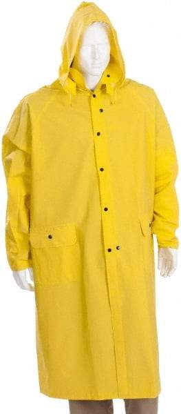 MCR Safety - Size 4XL, Yellow, Rain Jacket - 2 Pockets - Industrial Tool & Supply