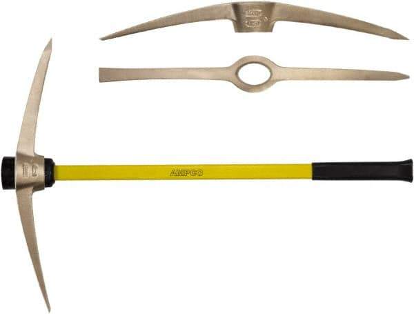 Ampco - 10 Lb Head Railroad Pick - 36" OAL, Fiberglass No Handle - Industrial Tool & Supply