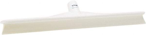Vikan - 19.67" Rubber Blade Floor Squeegee - Single Edge, White, Plastic Holder - Industrial Tool & Supply