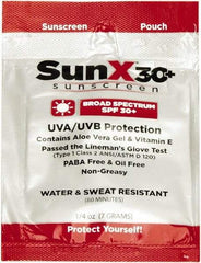 North - 0.25 oz Packet Sunscreen - SPF 30, 300 Packets - Industrial Tool & Supply