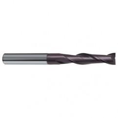 6mm Dia. x 75mm Overall Length 2-Flute Square End Solid Carbide SE End Mill-Round Shank-Center Cut-Firex - Industrial Tool & Supply