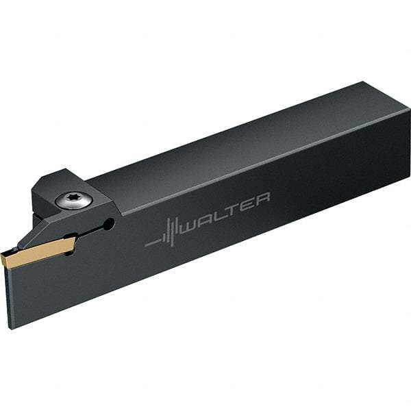 Walter - G1011, External, Right Hand, 32mm Max Depth of Cut, 4mm Min Groove Width, Indexable Grooving Tool Holder - GX24-3E4/F4.. Insert Compatibility, 25mm Shank Height, 0.984" Shank Width, 165mm OAL, Through Coolant - Industrial Tool & Supply