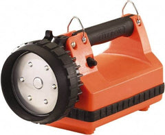 Streamlight - White LED Bulb, 615 Lumens, Spotlight/Lantern Flashlight - Orange Plastic Body, 1 6V Battery Included - Industrial Tool & Supply