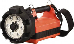 Streamlight - White LED Bulb, 5,300 Lumens, Spotlight/Lantern Flashlight - Orange Plastic Body, 1 12V Battery Included - Industrial Tool & Supply