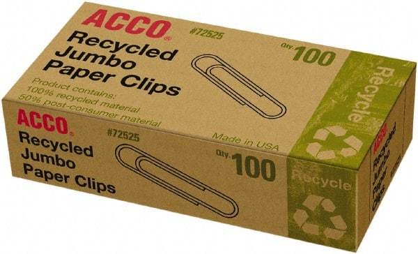 ACCO - 4-1/2" Wide Paper Fastener - Silver - Industrial Tool & Supply