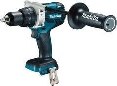 Makita - 18 Volt 1/2" Chuck Pistol Grip Handle Cordless Drill - 0-400 & 0-1500 RPM, Keyless Chuck, Reversible, Lithium-Ion Batteries Not Included - Industrial Tool & Supply