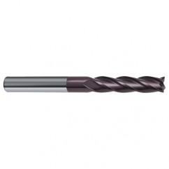 16mm Dia. x 150mm Overall Length 4-Flute Square End Solid Carbide SE End Mill-Round Shank-Center Cut-Firex - Industrial Tool & Supply