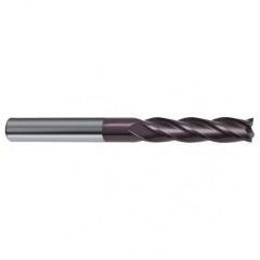 3mm Dia. x 75mm Overall Length 4-Flute Square End Solid Carbide SE End Mill-Round Shank-Center Cut-Firex - Industrial Tool & Supply
