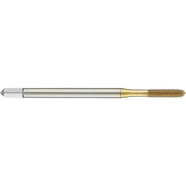 Guhring - M1.4x0.30 Metric 6HX D4/D5 Thread Limit Modified Bottoming Thread Forming Tap - High Speed Steel, TiN Finish, 40mm OAL, 6mm Thread Length, Right Hand Thread, Series 921 - Exact Industrial Supply
