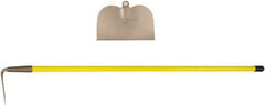 Ampco - 4-1/2" High x 6" Wide Square Aluminum Hoe - 55" Long Fiberglass Straight Handle - Industrial Tool & Supply