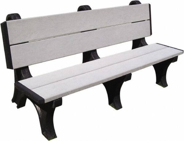 Vestil - 4' Long x 28" Wide, Recycled Plastic Bench Seat - Industrial Tool & Supply