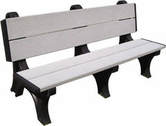 Vestil - 4' Long x 28" Wide, Recycled Plastic Bench Seat - Industrial Tool & Supply