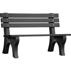 Vestil - 4' Long x 26-1/4" Wide, Recycled Plastic Bench Seat - Industrial Tool & Supply