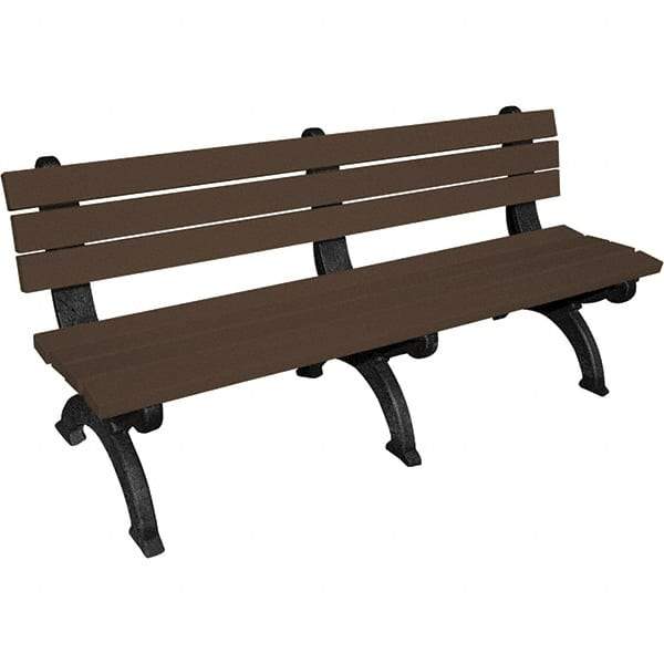 Vestil - 6' Long x 29" Wide, Recycled Plastic Bench Seat - Industrial Tool & Supply