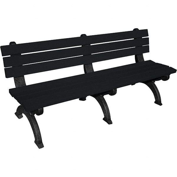 Vestil - 6' Long x 29" Wide, Recycled Plastic Bench Seat - Industrial Tool & Supply
