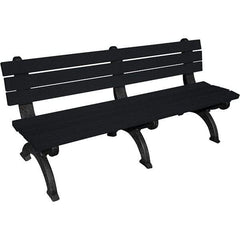 Vestil - 6' Long x 29" Wide, Recycled Plastic Bench Seat - Industrial Tool & Supply