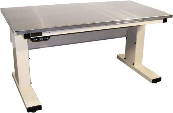 Proline - No Drawers, Work Bench - 1,000 Lb Capacity, Stainless Steel Top, Light Beige, 30" Wide x 30-1/2" High x 72" Long - Industrial Tool & Supply