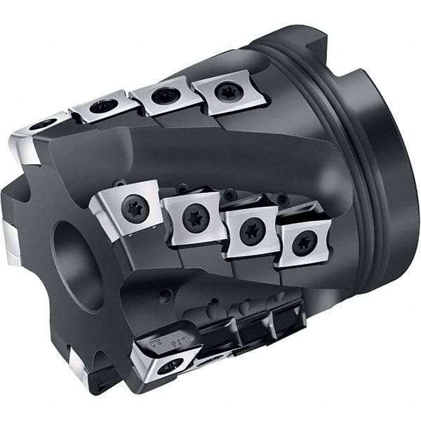 Walter - 3" Cut Diam, 1-1/4" Arbor Diam, 58mm Max Depth of Cut, Indexable Square-Shoulder Face Mill - 90° Lead Angle, 85mm High, XNHX1306..R & LNHX120604R Insert Compatibility, Through Coolant, Series M3255 - Industrial Tool & Supply