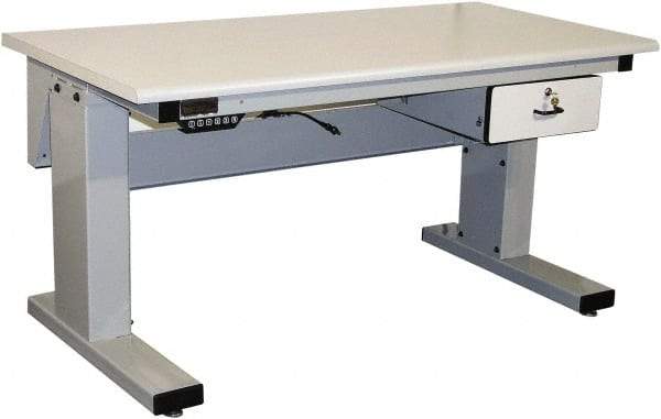 Proline - No Drawers, Work Bench - 1,000 Lb Capacity, Plastic Laminate Top, Light Gray, 30" Wide x 30-1/2" High x 72" Long - Industrial Tool & Supply