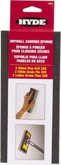 Hyde Tools - 4" Wide x 8" Long, Fine Grade Sanding Sponge - 220 Grit, 3/4" Thick, Doublesided - Industrial Tool & Supply