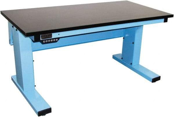 Proline - No Drawers, Work Bench - 1,000 Lb Capacity, Epoxy Resin Top, Light Blue, 30" Wide x 30-1/2" High x 72" Long - Industrial Tool & Supply
