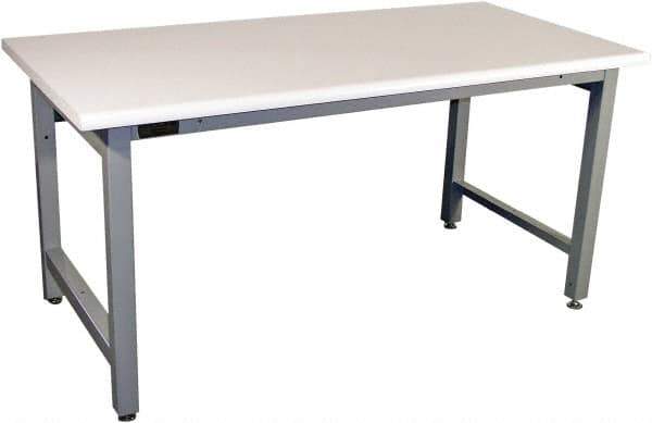 Proline - No Drawers, Work Bench - 5,000 Lb Capacity, Plastic Laminate Top, Light Gray, 36" Wide x 30" High x 72" Long - Industrial Tool & Supply