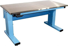 Proline - No Drawers, Work Bench - 1,000 Lb Capacity, Stainless Steel Top, Light Blue, 30" Wide x 30-1/2" High x 72" Long - Industrial Tool & Supply