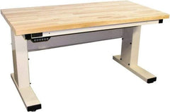 Proline - No Drawers, Work Bench - 1,000 Lb Capacity, Butcher Block Maple Top, Light Beige, 30" Wide x 30-1/2" High x 72" Long - Industrial Tool & Supply