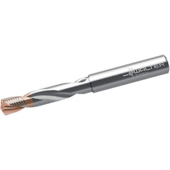 Walter-Titex - 5.7mm 140° Spiral Flute Solid Carbide Screw Machine Drill Bit - TiNAl/AlCrN Finish, Right Hand Cut, 28mm Flute Length, 66mm OAL, Straight Shank, Through Coolant - Industrial Tool & Supply