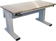 Proline - No Drawers, Work Bench - 1,000 Lb Capacity, Stainless Steel Top, Light Gray, 30" Wide x 30-1/2" High x 72" Long - Industrial Tool & Supply
