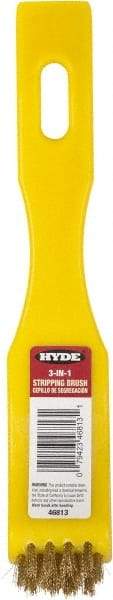 Hyde Tools - Wire Surface Preparation Brush - 2-1/2" Bristle Length, Nylon Handle - Industrial Tool & Supply