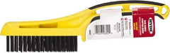 Hyde Tools - Wire Surface Preparation Brush - 1-1/4" Bristle Length, 3/4" Wide, Plastic Overmold Handle - Industrial Tool & Supply
