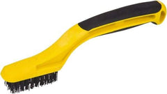 Hyde Tools - Nylon Surface Preparation Wire Brush - 1.062" Bristle Length, 2-1/4" Wide, Plastic Overmold Handle - Industrial Tool & Supply