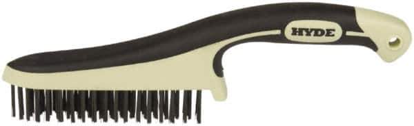 Hyde Tools - Steel Surface Preparation Wire Brush - 1" Bristle Length, 5" Wide - Industrial Tool & Supply