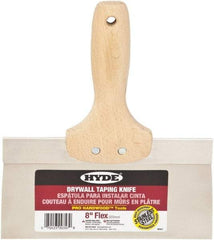 Hyde Tools - 8" Wide Flexible Blade Stainless Steel Joint Knife - Flexible, Hardwood Handle - Industrial Tool & Supply